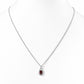 Infinity, Garnet Pendant - 7x5mm