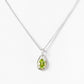 The Infinity Pendant with Peridot - 7x5mm