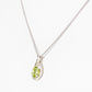 The Infinity Pendant with Peridot - 7x5mm