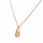 Infinity, Peridot Pendant - 7x5mm - Victoria's Jewellery