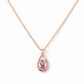 Infinity, Pink Amethyst Pendant - 7x5mm