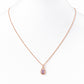 Infinity, Pink Amethyst Pendant - 7x5mm