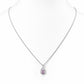 Infinity, Pink Amethyst Pendant - 7x5mm