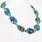 Slabs of Chrysocolla with Jasper and Hematite Necklace - Victoria's Jewellery