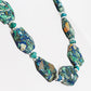 Slabs of Chrysocolla with Jasper and Hematite Necklace - Victoria's Jewellery