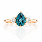Sienna, a London Blue Topaz and Lab Diamond Trilogy Ring - Victoria's Jewellery