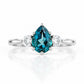 Sienna, a London Blue Topaz and Lab Diamond Trilogy Ring - Victoria's Jewellery