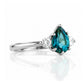 Sienna, a London Blue Topaz and Lab Diamond Trilogy Ring - Victoria's Jewellery