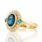 Leonor, a London Blue Topaz and Diamond Ring - Victoria's Jewellery