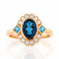 Leonor, a London Blue Topaz and Diamond Ring - Victoria's Jewellery