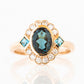 Leonor, a London Blue Topaz and Diamond Ring