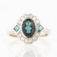 Leonor, a London Blue Topaz and Diamond Ring