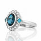 Leonor, a London Blue Topaz and Diamond Ring - Victoria's Jewellery