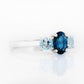 Lucy, a London Blue and Swiss Blue Topaz Ring