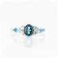 Ariana, a Topaz and White Sapphire Cluster Ring