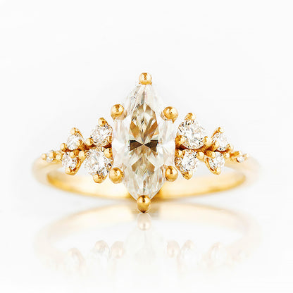 Lucia, a Marquise cut Lab Diamond Engagement Ring - Victoria's Jewellery