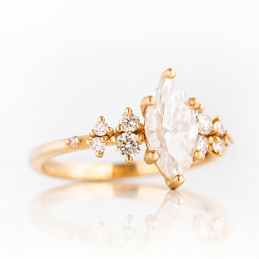 Lucia, a Marquise cut Lab Diamond Engagement Ring - Victoria's Jewellery
