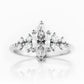 Lucia, a Marquise cut Lab Diamond Engagement Ring - Victoria's Jewellery