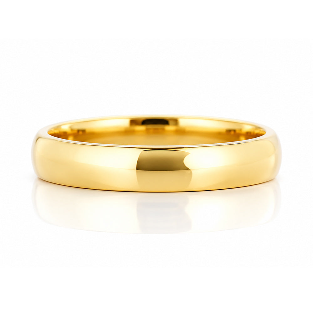 James, a Men's Comfort Fit Gold Wedding Band - Polished - Victoria's Jewellery