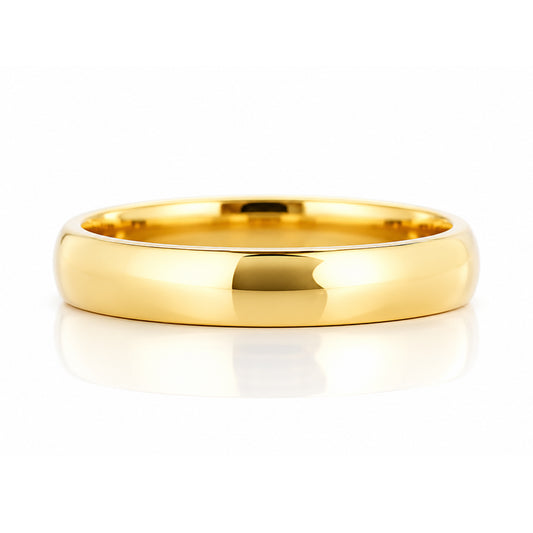 James, a Men's Comfort Fit Gold Wedding Band - Polished - Victoria's Jewellery