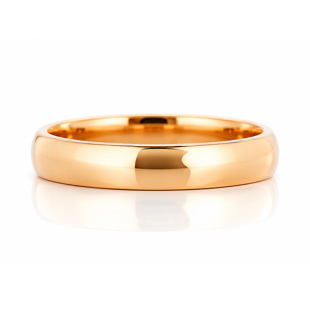 James, a Men's Comfort Fit Gold Wedding Band - Polished - Victoria's Jewellery