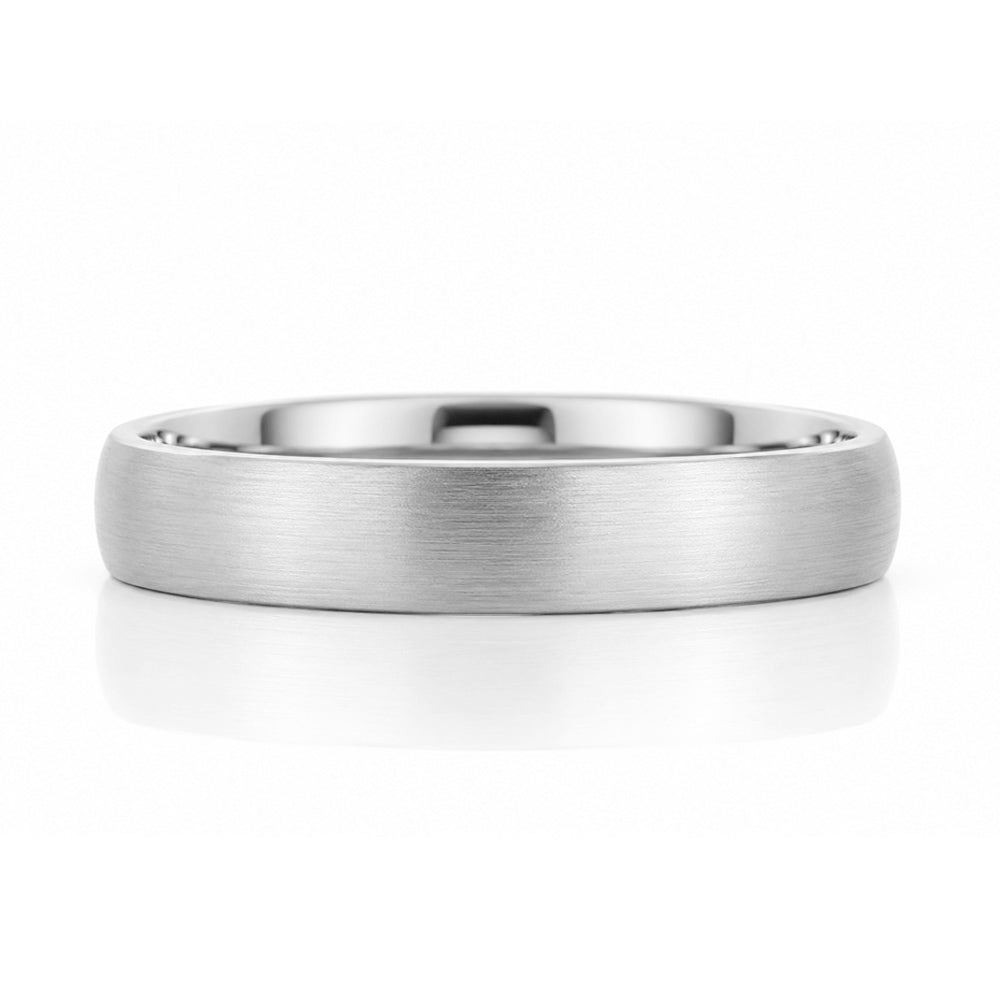 James, a Men's Comfort Fit Gold Wedding Band - Brushed - Victoria's Jewellery