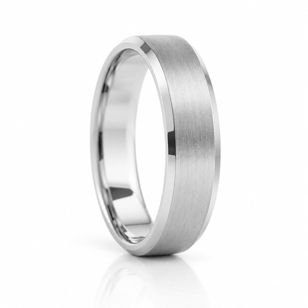 Jarryd, a Bevelled Edge Mens Wedding Ring