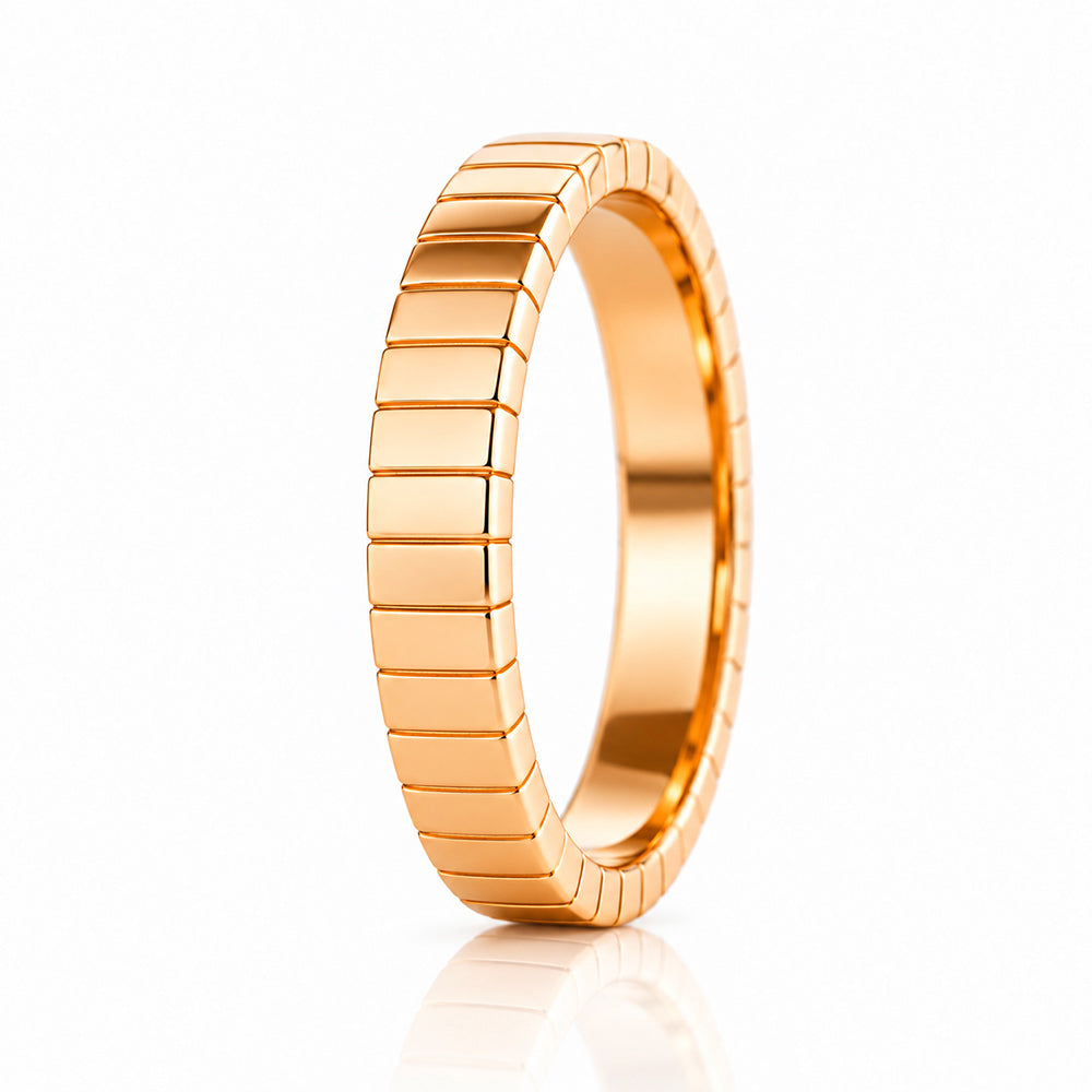 Caspian, a Grooved Wedding Band
