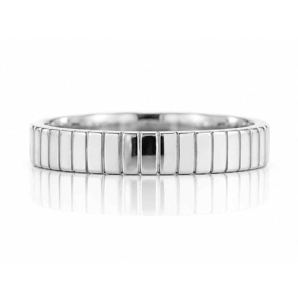 Caspian, a Grooved Wedding Band