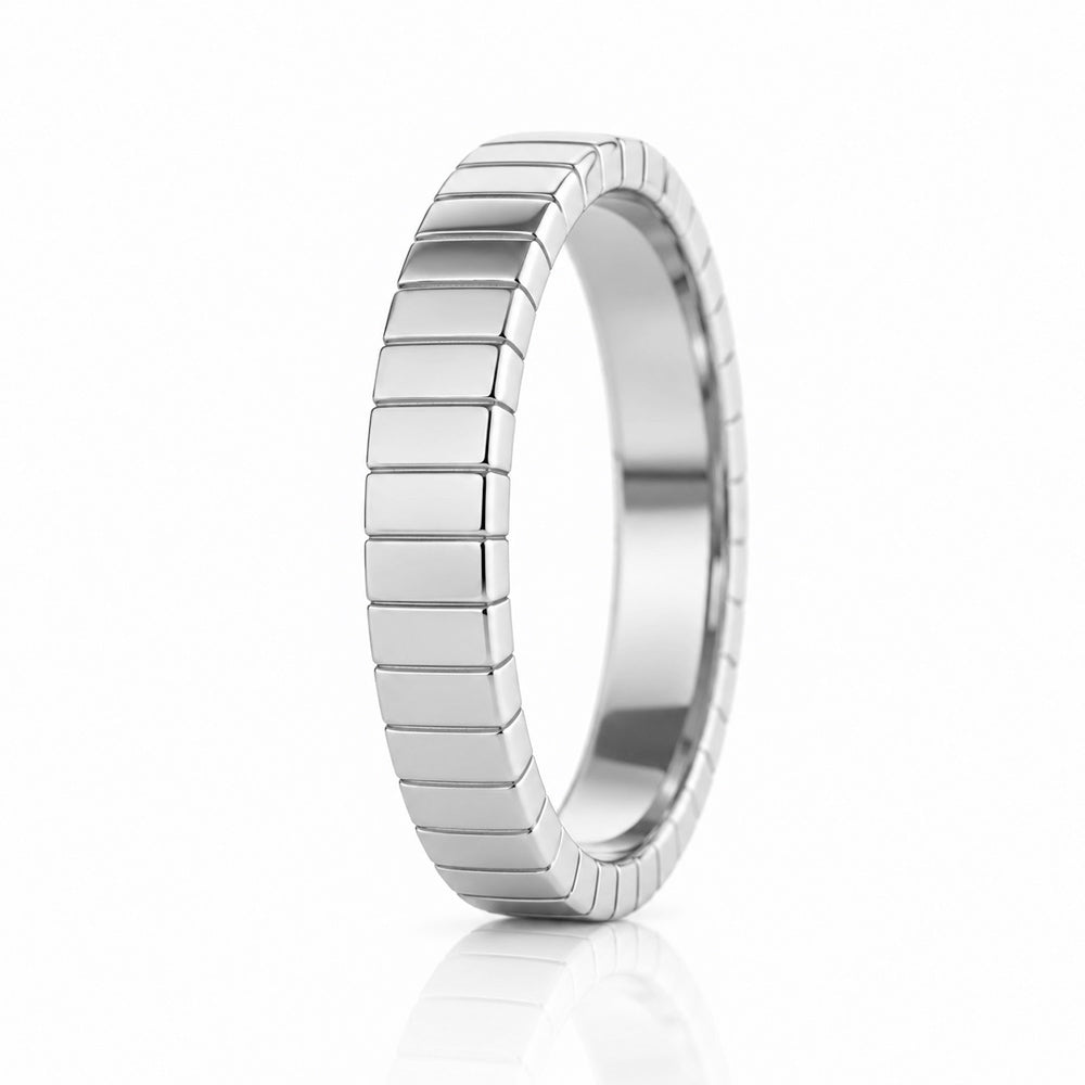 Caspian, a Grooved Wedding Band