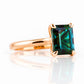 Adison, a London Blue Topaz Emerald cut Ring - Victoria's Jewellery