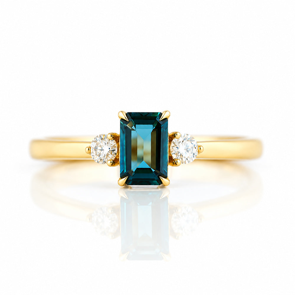 Bea, London Blue Topaz and Diamond Ring - Victoria's Jewellery
