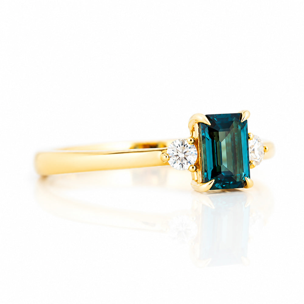 Bea, London Blue Topaz and Diamond Ring - Victoria's Jewellery