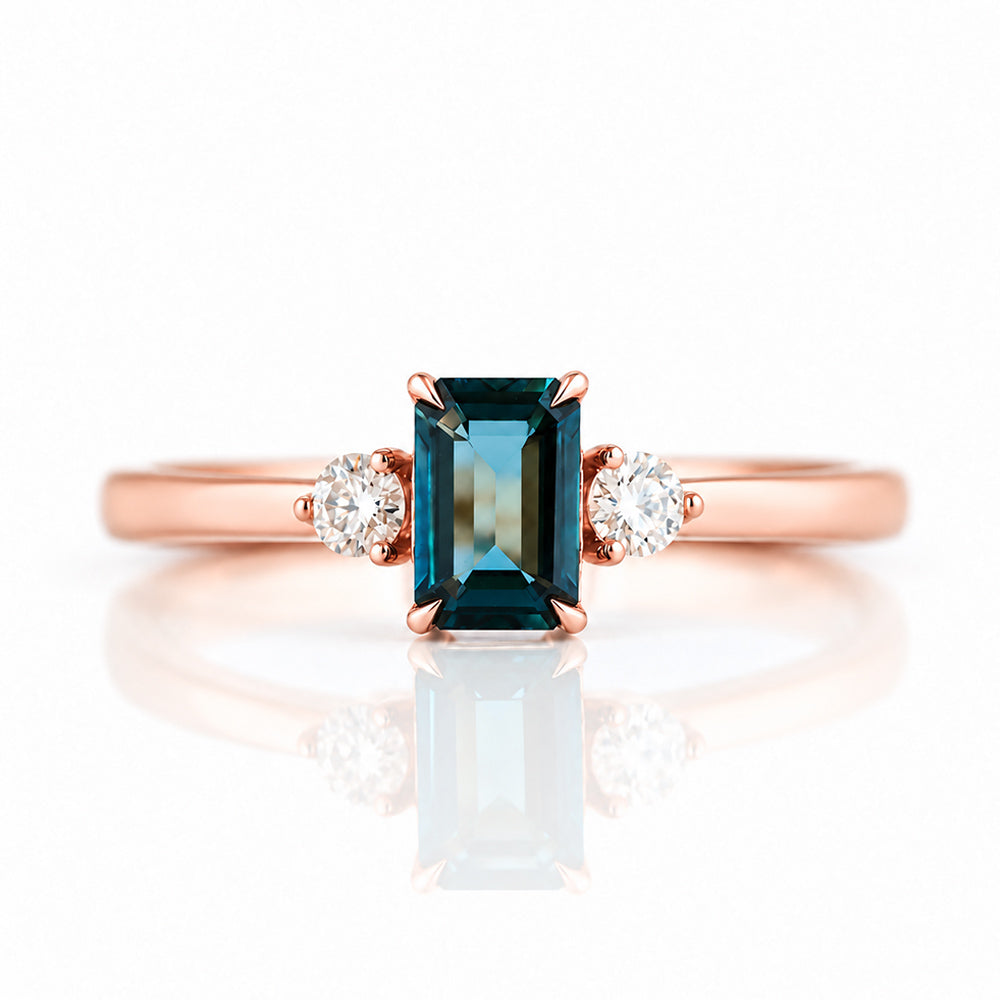 Bea, London Blue Topaz and Diamond Ring - Victoria's Jewellery