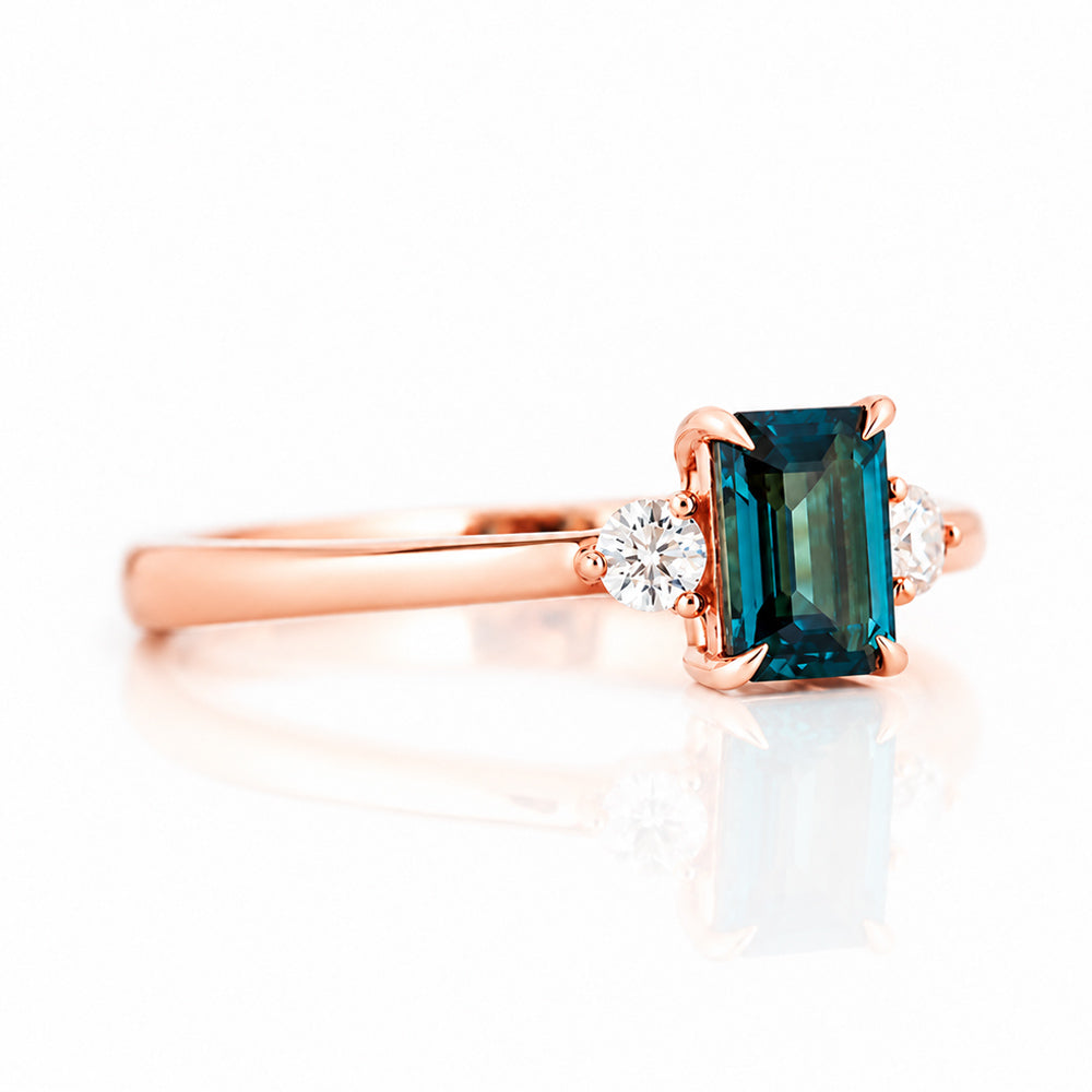 Bea, London Blue Topaz and Diamond Ring - Victoria's Jewellery