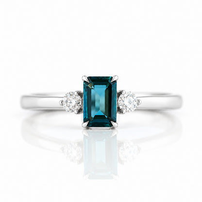 Bea, London Blue Topaz and Diamond Ring - Victoria's Jewellery