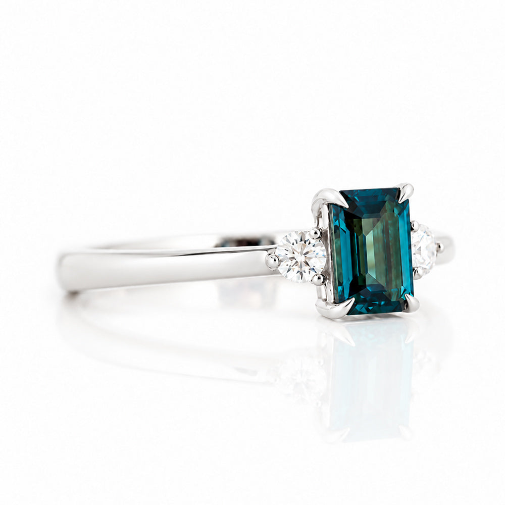 Bea, London Blue Topaz and Diamond Ring - Victoria's Jewellery
