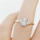 Este, a Radiant cut Moissanite Engagement Ring