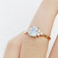 Este, a Radiant cut Moissanite Engagement Ring