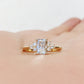 Este, a Radiant cut Moissanite Engagement Ring