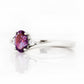 Georgie, an Amethyst and Diamond Trilogy Ring