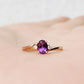 Georgie, an Amethyst and Diamond Trilogy Ring