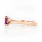Georgie, an Amethyst and Diamond Trilogy Ring