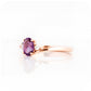 Oval cut Amethyst and Diamond Trilogy Engagement Ring in Rose Gold - Victoria's Jewellery