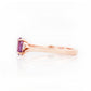 Oval cut Amethyst and Diamond Trilogy Engagement Ring in Rose Gold - Victoria's Jewellery