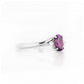 Oval cut Amethyst and Diamond Trilogy Engagement Ring in White Gold - Victoria's Jewellery