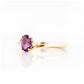 Oval cut Amethyst and Diamond Trilogy Engagement Ring in Yellow Gold - Victoria's Jewellery