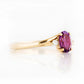 Oval cut Amethyst and Diamond Trilogy Engagement Ring in Yellow Gold - Victoria's Jewellery