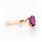 Oval cut Amethyst and Diamond Trilogy Engagement Ring in Rose Gold - Victoria's Jewellery