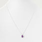 Luna, an Oval cut Amethyst Necklace - 8x6mm